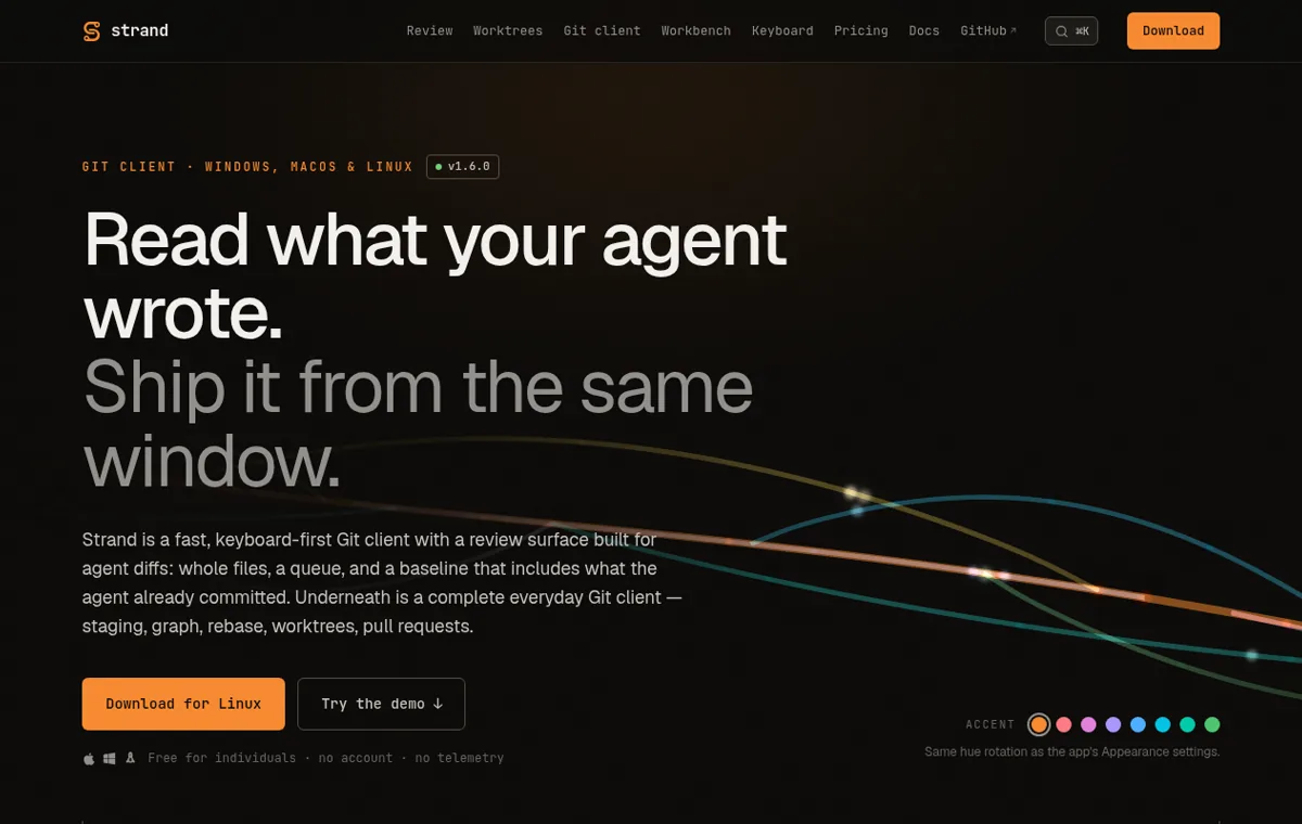 Strand website preview